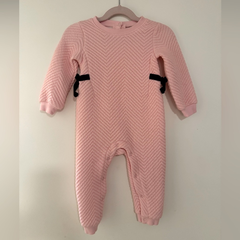 Habitual Quilted Jumpsuit with Velvet Bows